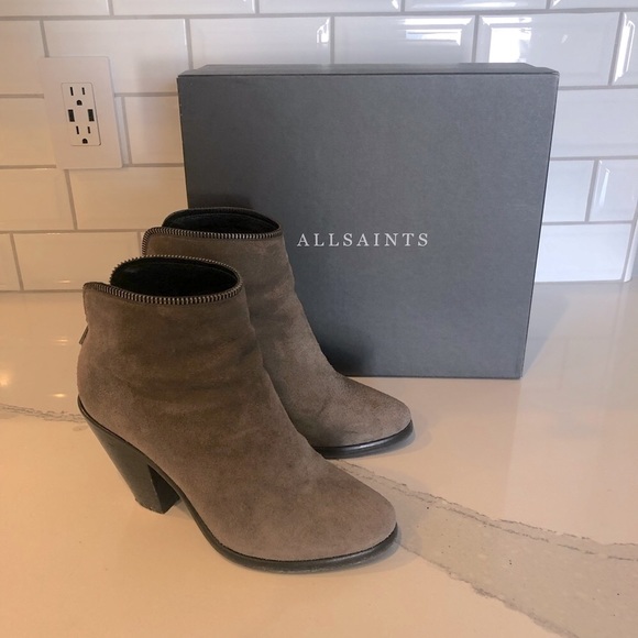 All Saints Jona Suede Leather Chelsea Boots - Picture 1 of 8